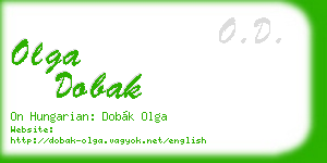olga dobak business card