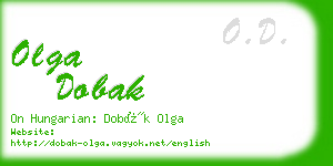 olga dobak business card